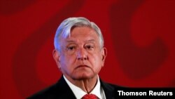 El presidente de México, Andrés Manuel López Obrador, durante una conferencia de prensa en Ciudad de México. 