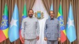 የኢትዮጵያ ጠቅላይ ምኒስትር ዐቢይ አሕመድ፣&nbsp;የሶማሊያ ፕሬዘዳንት ሐሰን ሼኽ መሐሙድ፣&nbsp;ሞቃዲሹ፣ ሶማሊያ&nbsp;