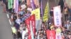 数以千计港人游行反对威权声援政治犯