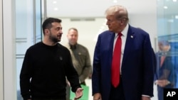Зустріч президента Дональда Трампа з президентом України Володимиром Зеленським у Trump Tower у Нью-Йорку, 27 вересня 2024 року.