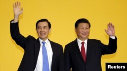 中國國家主席習近平和台灣總統馬英九歷史性會面。