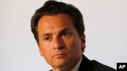 FILE - Emilio Lozoya Austin attends a meeting, Oct. 16, 2015 in Paris, France.