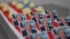 ภาพจากวิดีโอของรอยเตอร์ ที่เป็นหน้าเค้ก "Trump slices" ในเยอรมนี (Reuters)