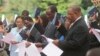 Cabinet Ministers are sworn in at State House in Harare, Zimbabwe, Dec. 4, 2017. 