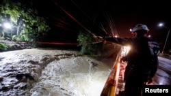 Fuertes lluvias en la localidad de Santiago, en México, el 4 de septiembre de 2022.