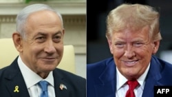 دونالد ترامپ، رئیس جمهوری منتخب آمریکا، و بنیامین نتانیاهو، نخست وزیر اسرائیل (چپ)