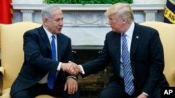 El presidente Donald Trump recibió en la Casa Blanca al primer ministro de Israel, Benjamin Netanyahu el lunes, 5 de marzo de 2018.
