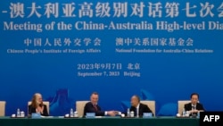 中斷三年的中澳高級別對話2023年9月7日在北京舉行。 （法新社）