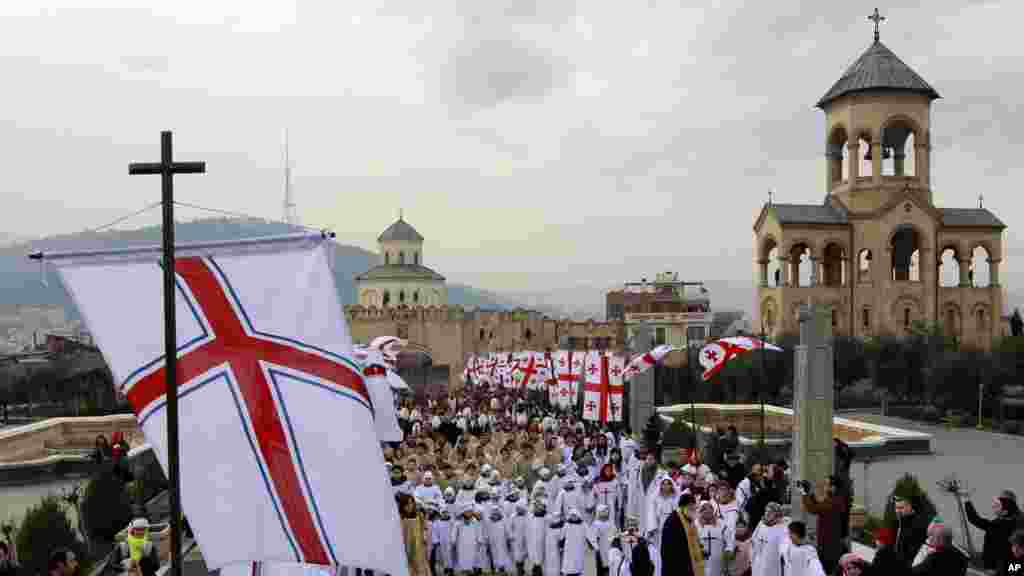 Bukin Kirsimetin masu ra'ayin 'yan mazan jiya a Georgia. 