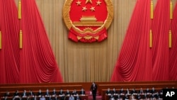 中國全國人大去年在北京人民大會堂開會。（2023年3月13日）