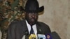 South Sudanese President Salva Kiir delivers a speech to open a new session of parliament on Tuesday, April 23, 2013 in Juba. (Photo courtesy Larco Lomayat)