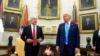 President Donald Trump meets with Israeli Prime Minister Benjamin Netanyahu in the Oval Office of the White House in Washington, Feb. 4, 2025.