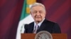 ARCHIVO - El presidente de México, Andrés Manuel López Obrador, habla durante su conferencia de prensa habitual, en el Palacio Nacional de la Ciudad de México, México, el 16 de octubre de 2023.