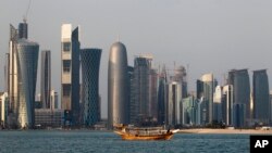 La baie de Doha au Qatar le 6 janvier 2011