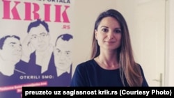 Dragana Pećo, novinarka Mreže za istraživanje kriminala i korupcije (KRIK)