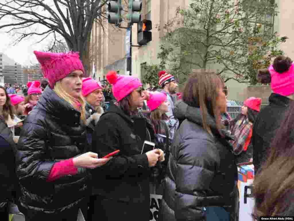 Gangamin mata a Washington, DC, 01.21.2017