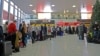 Passengers wait in the South Terminal building at Gatwick Airport after drones flying illegally over the airfield forced the closure of the airport, in Gatwick, Britain, Dec. 20, 2018. 