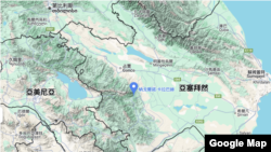 亚美尼亚和阿塞拜疆两个邻国因对纳戈尔诺-卡拉巴赫(Nagorno-Karabakh)地区控制权的争议，爆发了长达数十年的冲突。两国近来就和平协议文本达成一致，露出和平曙光。(取自Google Map)