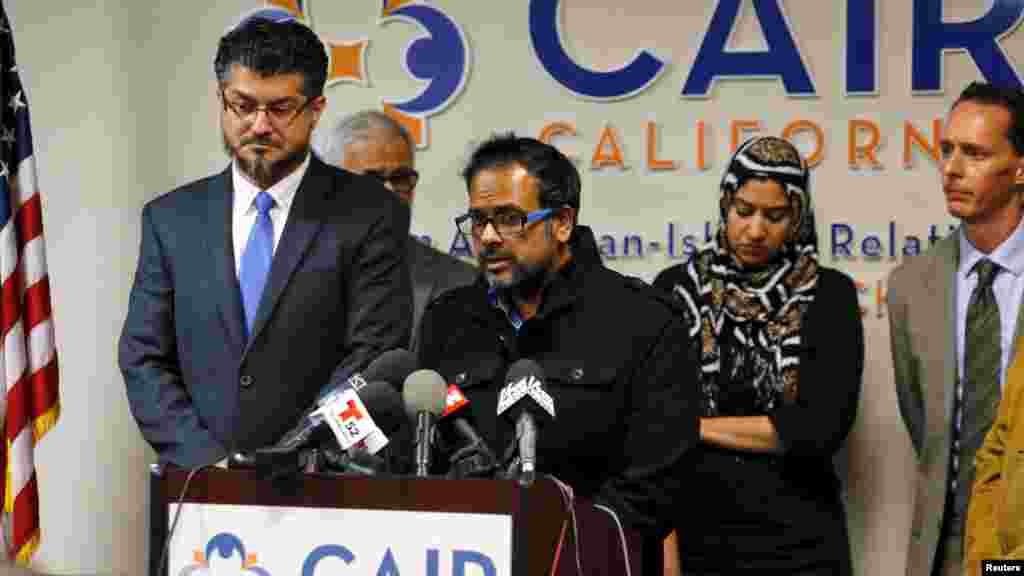 Farhan Khan Surukin Syed Farook Wanda Ake Zargi Da Harbin San Bernardino Yana Jawabi 
