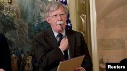El ex asesor de seguridad nacional de EE.UU., John Bolton, en la Casa Blanca, en foto del 13 de abril de 2018. Reuters/Yuri Gripas.