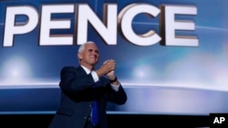 Mike Pence à la Convention républicaine à Cleveland, le 20 juillet 2016.