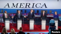 O'ndan republikachi nomzodlar Ben Karson, tadbirkor Donald Tramp, Florida sobiq gubernaotir Jeb Bush, Viskonsin gubernatori Skott Voker, HP sobiq rahbari Karli Fiorina.