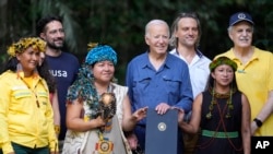 Presidente dos Estados Unidos, Joe Biden, após assinar a proclamação de 17 de novembro Dia da Conservação Nacional, Manaus, Amazónia, 17 novembro 2024.