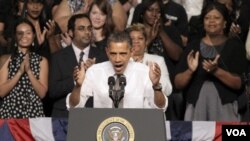 Barack Obama también asistió a un acto de recaudación de fondos para la campaña demócrata.
