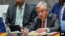 BMT Bosh kotibi Antoniu Guterrishning ta’kidlashicha, yonma-yon yashaydigan ikki davlat yechimi Isroil tomonidan rad etilishini qabul qilib bo’lmaydi.