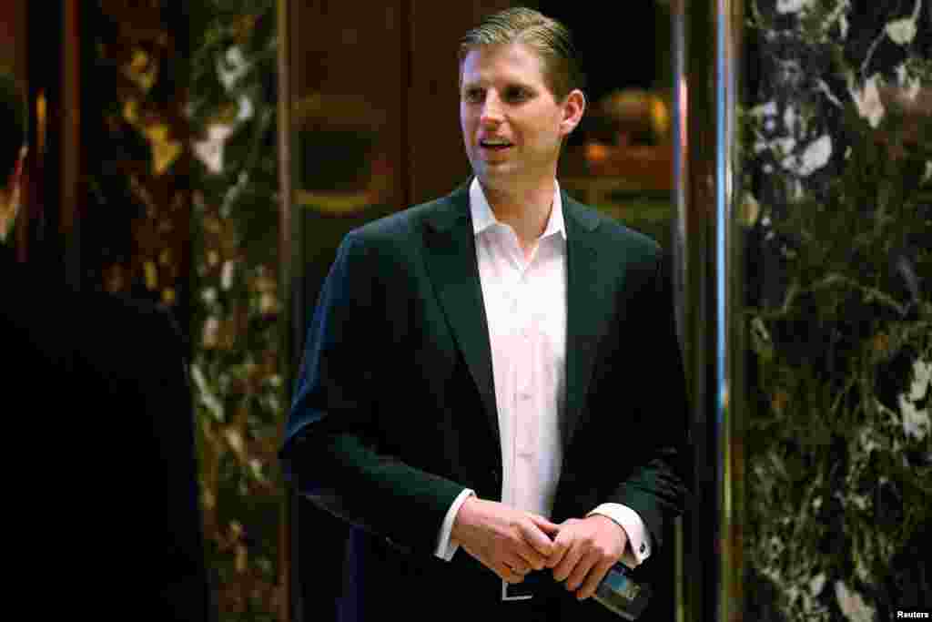 Donald Trump's son Eric Trump is on the transition team.