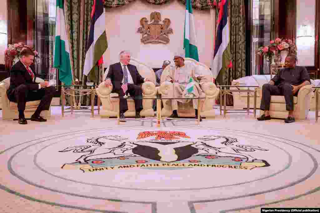  Sakataren Harkokin Wajen Amurka, Rex Tillerson tare da Shugaba Muhammadu Buhari 