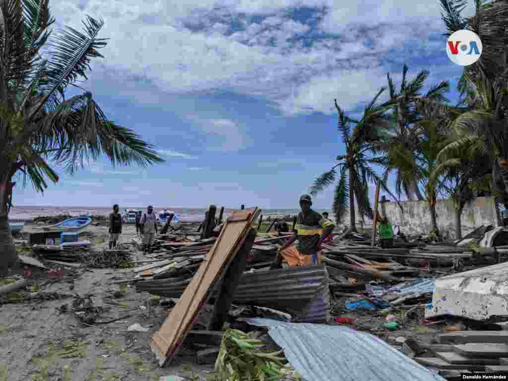 De acuerdo con un informe preliminar del independiente Centro Humboldt, más de 5 mil personas, del municipio de Puerto Cabezas, en la Costa Caribe Norte de Nicaragua, han sido afectadas por el paso de Eta. Foto: Donaldo Hernández/VOA.