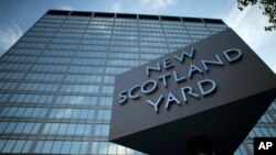Markas besar kepolisian Inggris, atau Scotland Yard, di London.