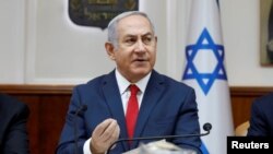 El primer ministro israelí, Benjamin Netanyahu, en una reunión de su gabiente en Jerusalén.