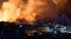 Api dan asap mengepul saat serangan Israel di Gaza, 9 Oktober 2023. (Foto: REUTERS/Mohammed Salem)