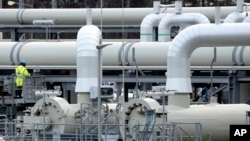 Труби газопроводу Nord Stream 2 у Німеччині, 15 лютого 2022. AP Photo/Michael Sohn