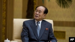 Kim Yong Nam, chef du Présidium de l'Assemblée populaire suprême de Corée du Nord, le 4 octobre 2013.