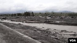 Sungai Putih di Magelang setelah Merapi meletus.