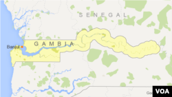 Peta wilayah Gambia