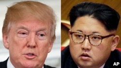 美國總統川普(左)北韓領導人金正恩(右)正在為兩國領導人預計在5月底或6月初舉行的峰會做準備。