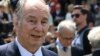 Le prince Karim Aga Khan IV à la 170e Course hippique Diane en juin 2019 à Chantilly, au nord de Paris.