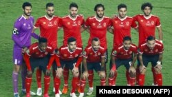 Le onze de départ d'Al-Ahly avant le match de la finale de la Ligue des champions de la CAF contre Zamalek en 2020.