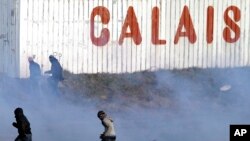 Le camp de migrants de Calais en France