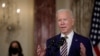 FILE - President Joe Biden delivers a foreign policy address as Vice President Kamala Harris listens, at the State Department in Washington, Feb. 4, 2021.