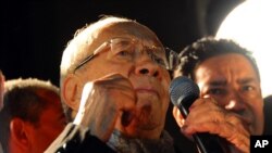 L'ex-Premier ministre tunisien Béji Caïd Essebsi, victorieux de la présidentielle de dimanche en Tunisie (AP) 