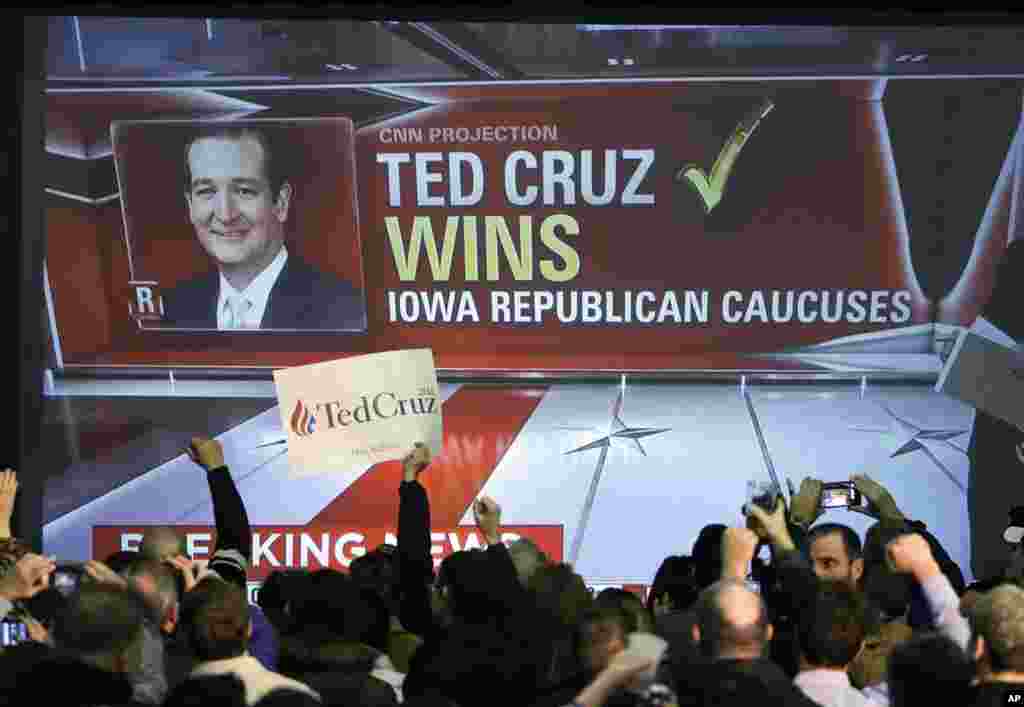Texas shtatidan Ted Kruz Ayova respublikachilari ma'qul ko'rgan nomzod