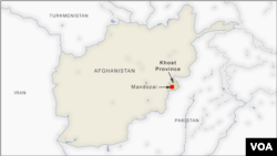 Letak Mandozai di provinsi Khost, Afghanistan.