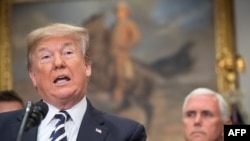 Le président Donald trump à la Maison Blanche le 24 mai 2018.