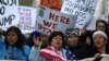 Women march against U.S. President-elect Donald Trump in Manhattan, New York, Nov. 13, 2016.