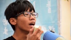 前學生動源召集人鍾翰林 。(美國之音 湯惠芸拍攝)